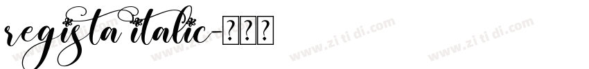 regista italic字体转换
